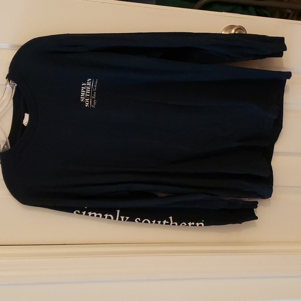 Simply Southern Turtle Print Long Sleeve T-Shirt size Large